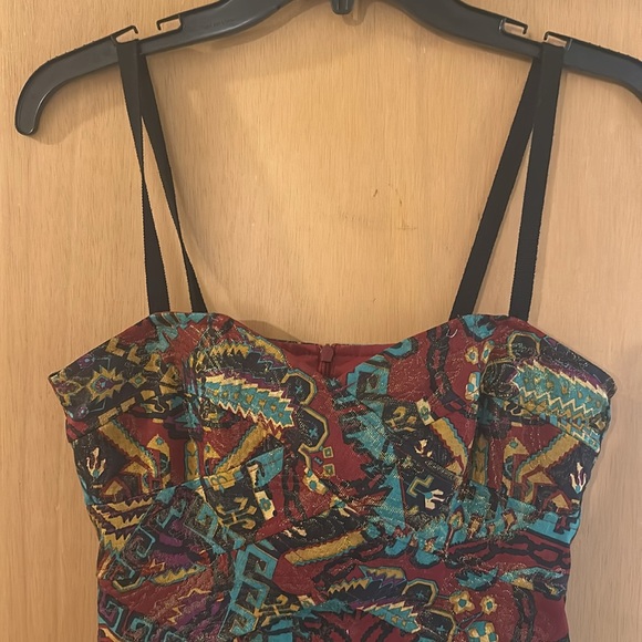 Nanette Lepore Women’s Aztec Southwestern Print Sleeveless Dress Size 0 - Picture 2 of 11